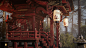 Shrine, Erica Cai : Yeup jumping on that Japanese shrine wagon haha. This is a personal project I made to practice material creation and speedtrees. I kept the scene small so i can focus on the little details.