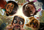 Anime 1200x817 digital art children dog cartoons