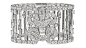 Harry Winston Qipao Diamond Cuff Bracelet