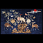 中国古董艺术装饰地毯