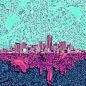 Denver Skyline Painting - Denver Skyline Abstract 7 by Bekim M