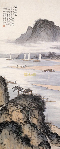 honghui采集到水墨山水绘（国画）