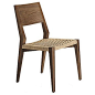 Breakfast nook: McGuire Furniture: Seido Walnut Side Chair: M-414