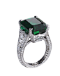 Faberge Solyanka ring, with a central Gemfields emerald.