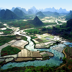 轻舟_Qin采集到风景-梯田