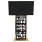 Abacus Wood and Brass lamp