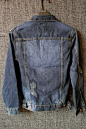 日系原单复古做旧深蓝色补丁外贸欧美长袖洗水牛仔衫男装夹克外套-淘宝网