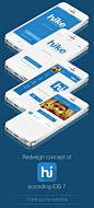 Redesign concept of hike messenger according iOS7 on Behance