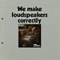 Ohm We make loudspeakers correctly Brochure / Catalogue | Ohm | Brochures + Catalogues | Hifi Literature | Spring Air