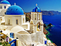 一个把全世界蓝色都用光的地方，一次一生，爱在希腊，爱琴海。
