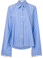 Aviù striped elongated sleeve shirt