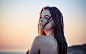 People 1920x1200 Barbara Palvin women brunette model blue eyes nude bare shoulders long hair sunset face women outdoors