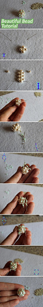 串珠教程：米珠链接而成的珠球。
