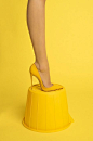 Yellow everywhere! Get inspired by yellow at http://insplosion.com/inspirations #highheelsphotography