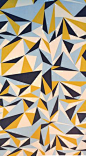 Lorna Syson design - http://lornasyson.co.uk Geometric, Triangles, Point, 3 Tones, Depth, Angles, Shapes, Pattern: