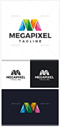 Megapixel---Letter-M-Logo---GraphicRiver@北坤人素材