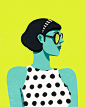 Women / Summer : A promotional illustration with the theme of summer and high color.