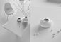 [米田/主动设计整理]时尚高端的简约精致的桌子和花瓶3D模型 | 云瑞