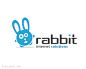 标志说明：蓝兔科技logo设计欣赏。