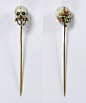 老东西了——Auguste-Germain Cadet-Picard, Electric skull stick pin, 1867 (source).、@北坤人素材