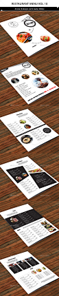 Restaurant Menu A4 Vol09 - Food Menus Print Templates
