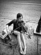 ♫♪ Music ♪♫ black & white photography The urban violinist street musician: 