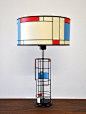Mid-Century Modern Mondrian Table Lamp by by SelectMidCentury