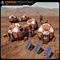 MARS Missions, Stephane Ch : Scene realized with one of my newest 3D models (3D Max / Substance Painter). (own designs).
https://www.turbosquid.com/3d-models/mars-rover-rocket-3d-model-1273944