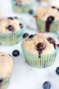 Healthy Caramelized Blueberry Loaded Muffins-7