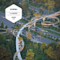 阿拉木图绿色步行天桥 - hhlloo : 象征着阿拉木图作为一个创新的绿色城市的发展，同时向其传统和人民致敬