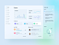 Commerce Dashboard to-do list pie iconset graphic design stats chart social cards graph dashboard gradient app icons