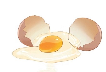 鸡蛋 手绘美食 壁纸 插画 唯美 水彩 ...
