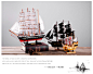 一帆风顺帆船模型摆件地中海风格装饰品仿真船模型实木工艺品摆件-淘宝网