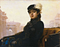 《无名女郎》，创作于1883年，俄国画家伊万·尼古拉耶维奇·克拉姆斯柯依（1837-1887）作品。画布油画，75.5cm×99cm。
