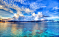 General 2559x1600 water lake nature beach cyan landscape sea clouds sky horizon plants