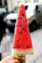 Watermelon popsicle.