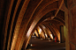 Gaudi - Parabolic roof arches: 
