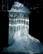 Pennsylvania-based artist Steve Tobin is known for pushing the limits of every material he has ever touched. Though he's usually known for his large scale bronze and steel sculptures, Tobin is equally adept at creating frozen waterfalls and rivers with ri