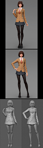 ArtStation - school uniform - Variation, Shin JeongHo,ArtStation - school uniform - Variation, Shin JeongHo