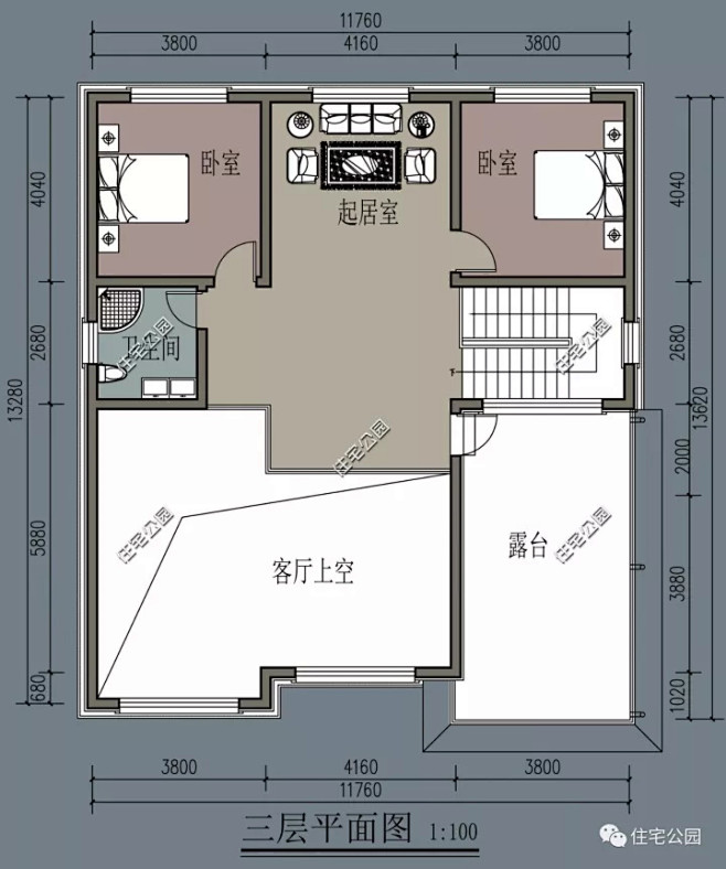 几代同堂这样建房，老人孩子相互不打扰，1...