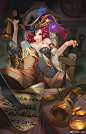 #比尔吉沃特# Missfortune@英雄联盟同人  翻牌吧老板 我已经很久没有接客了贴纸效果都给你了 ​​​​