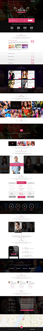 Event Management One Page PSD  - Perfect Day