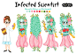 Infected Scientist Character Design : Infected Scientist Character Design 