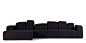 Something Like This Sofa dark blue front view