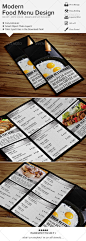 Modern Food Menu Design - Food Menus Print Templates