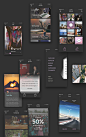Cardzz | IOS UI Kit | 21psd screens | Free version 01 : 21 High-quality .psd designs for 6 iphone in cards style