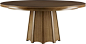 Encircle Dining Table by Barbara Barry - 3637 : The ultimate in understatement and elegant dining. This generous table has a subtle veneer patterned top that echoes the octagonal base. Light plays off the rhythmic base of wide fluting that rests atop bron