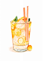 【小美食】水彩 手绘 绘画 插画 原创 冰饮 饮品