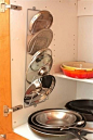 Magazine Rack as Pot Lid Holder - Top 58 Most Creative Home-Organizing Ideas and DIY Projects