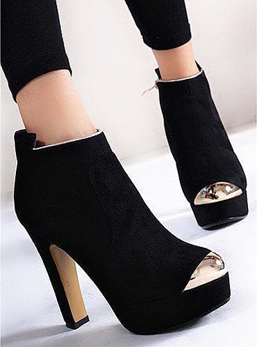 女士靴子2013新款女式鞋冬季粗跟高跟鞋...